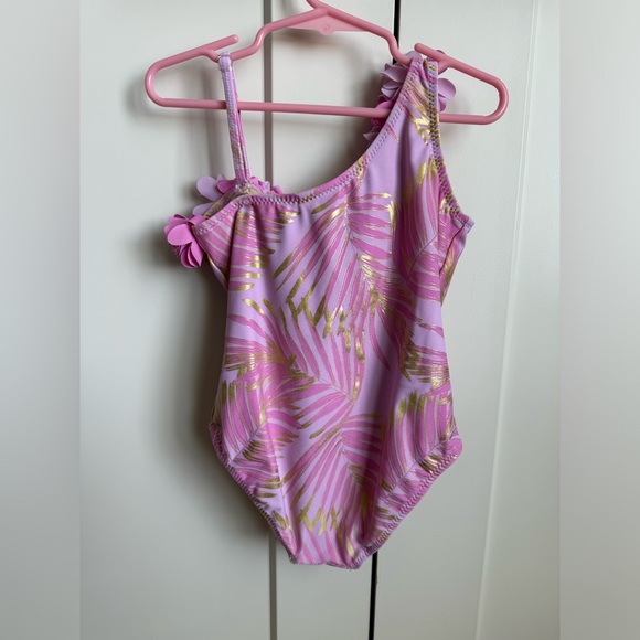 Little Girls Shade Critters Lavender One Piece Swimsuit - Picture 2 of 5